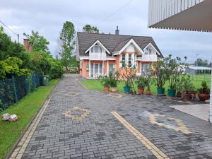 Vonkajšia záhrada v ubytovaní Alinka Apartmanház
