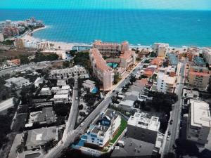 an aerial view of a city with the ocean at LOFT Deluxe Cumbre del Mar in El Campello