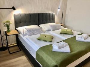 מיטה או מיטות בחדר ב-Resort Valtberg - Depandance