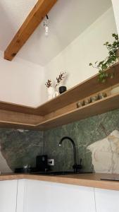 Kuchyň nebo kuchyňský kout v ubytování Apartmani Subotic