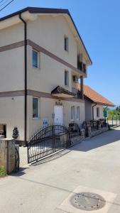 a large building with a gate in front of it at Villa Stedar in Ohrid