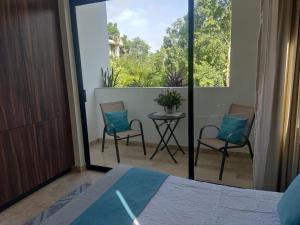 Balkón nebo terasa v ubytování Nuevo Estudio con terraza totalmente equipado Tulum Aldea Zama