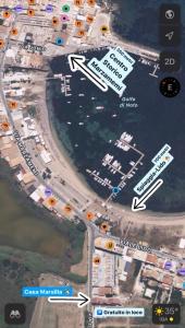 a map of a city with a street at Casa Marsilla in Marzamemi
