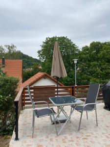 Balkón nebo terasa v ubytování Waldbergperle Ernsbach