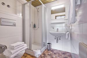 Koupelna v ubytování Landhotel Fuchs