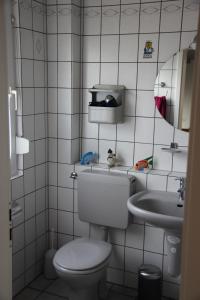 Koupelna v ubytování Ferienhaus Besken + 37 fotografií