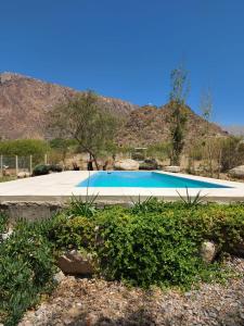una piscina en medio de un desierto en CASAS Viñedos de Cafayate Alquiler Temporario en Cafayate