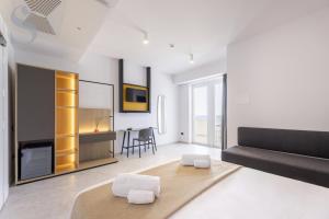 Ένα ή περισσότερα κρεβάτια σε δωμάτιο στο Sud Hotel Pulsano