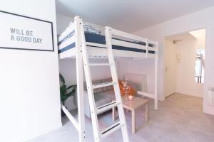 Postel nebo postele na pokoji v ubytování Le Studieux-T1-30m2-Pte Paris M7