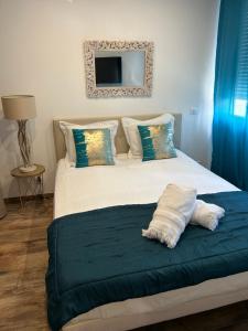 Llit o llits en una habitació de Très bel appartement à Ajaccio