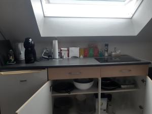 Una encimera de cocina con un fregadero y una ventana. en T2 4p ste Savine proche centre Troyes, en Sainte-Savine 2 fotos más