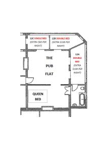 贝利THE BERRY HOTEL的酒吧的平面图