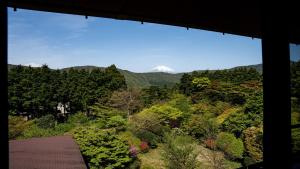 旅館から撮影された、または一般的な山の景色