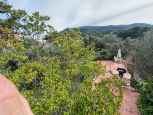 una vista aérea de una casa con árboles en Casa Cal Duc, la Garriga, en La Garriga