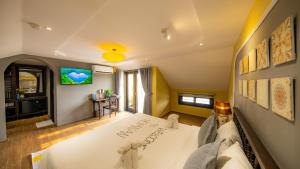 TV a/nebo společenská místnost v ubytování Hoianan Boutique Hotel