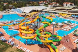 an aerial view of a water park with a water slide at Studio Apartmani BISER 1, 2, 3 Deluxe in Tuheljske Toplice