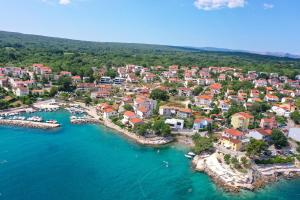 an aerial view of a small town next to the water at Sea view by Moro 3 in Malinska