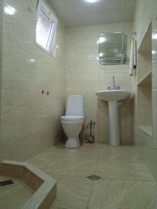 a bathroom with a toilet and a sink at House 1891 in Kutaisi +21 photos