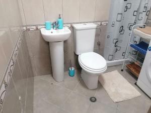 Koupelna v ubytování Apartments in Golem