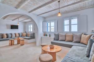 Χώρος καθιστικού στο Blue Dolphin Antiparos Villas and Suites