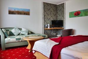 Postel nebo postele na pokoji v ubytování Landgasthof Allerparadies