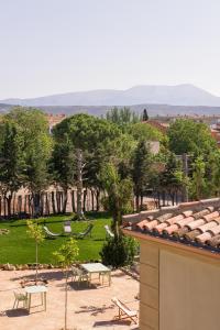 widok na park z dachu budynku w obiekcie Torre Chiguita w mieście Tarazona de Aragón