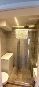 Kúpeľňa v ubytovaní Mieszkanie, apartament z przepięknym widokiem, blisko starówki, plaży