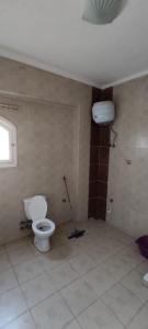 a bathroom with a toilet and a mop at شاليه ٢٩ لا ارضي غرفتين اللوتس الساحل الشمالى in El Alamein