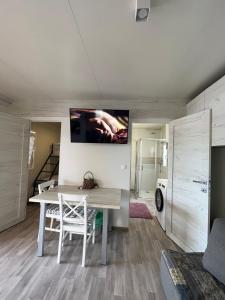 TV a/nebo společenská místnost v ubytování Mobilna hiska Drage Soncnica01