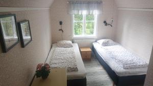 Postel nebo postele na pokoji v ubytování Lekvattnet 129