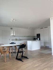 Η κουζίνα ή μικρή κουζίνα στο New 4 bedroom apartment in Malmö