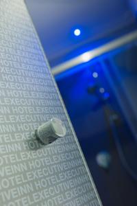 a close up of a microphone on a stage at Executive Inn Boutique Hotel in Brindisi