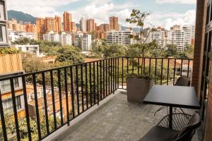 Balkón nebo terasa v ubytování The Art Hotel Medellin