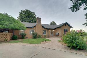 a large brick house with a driveway at 10 Mi to Grand Lake Home with Game Room in Jay! in Eucha