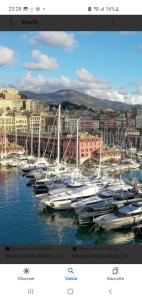 a group of boats are docked in a harbor at APPARTAMENTO SUL MARE KATE in Genoa