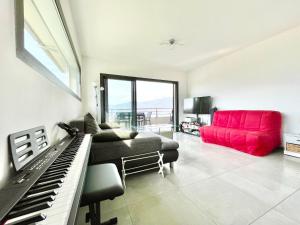 Posezení v ubytování VUE MER 180°, TERRASSE, CLIM + 28 fotografií