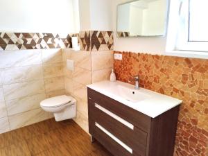 Koupelna v ubytování Apartmány Stará Voda