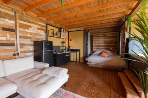 Postel nebo postele na pokoji v ubytování De luxe overkapping