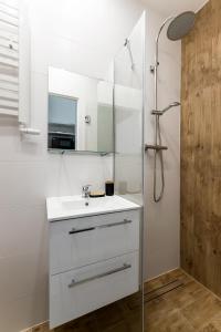 ห้องน้ำของ ADLER Studio - prywatny taras przy pokoju, dostęp na kod- BEZPŁATNY PARKING