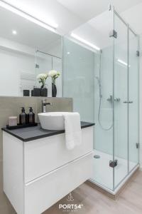 Koupelna v ubytování Ferienwohnung Hofwächter, App 13 Emmelsbüll