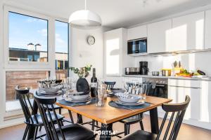 Køkken eller tekøkken på Strand Loft