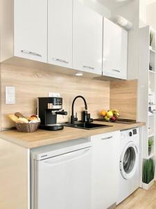 A kitchen or kitchenette at Best Studio for Business & Family Super Fast WI-FI