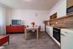 Köök või kööginurk majutusasutuses Apartmány JARO Česká Skalice