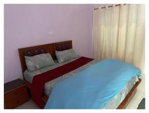 1 Schlafzimmer mit 2 Betten und einem Fenster in der Unterkunft Badrinath Jb Laxmi hotel in Badrīnāth