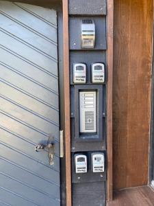 a house with a door with machines in it at Apartment Steinwänd Top 8 in Grünau im Almtal