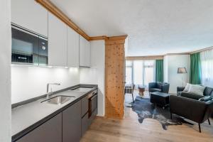 Kuchyň nebo kuchyňský kout v ubytování Boutique Hotel Cervus