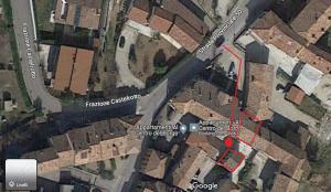 a map of the approximate site of a house at Al Centro del Borgo in Guarene