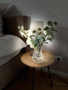 Postel nebo postele na pokoji v ubytování OD Ferienwohnung + 17 fotografií