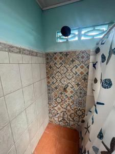 Ett badrum på Casa tortuga