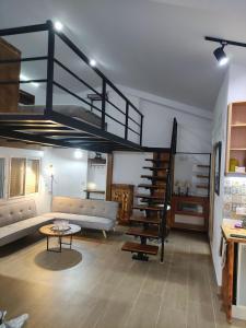 Khu vực ghế ngồi tại Loft de lujo calle de las marines